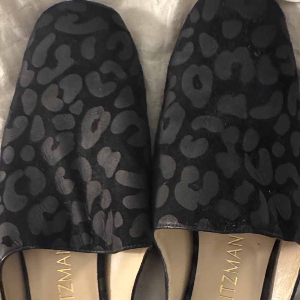Stuart Weitzman Black Patterned Mules - image 3